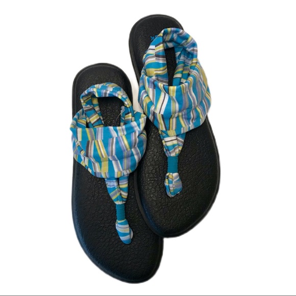 Sanuk Yoga Sling Sandals Multicolor Comfort NWT Size 8 - Picture 2 of 11